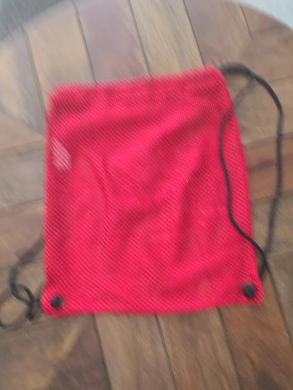 Disney Cruise Line Red Mesh Drawstring Backpack with White Logo